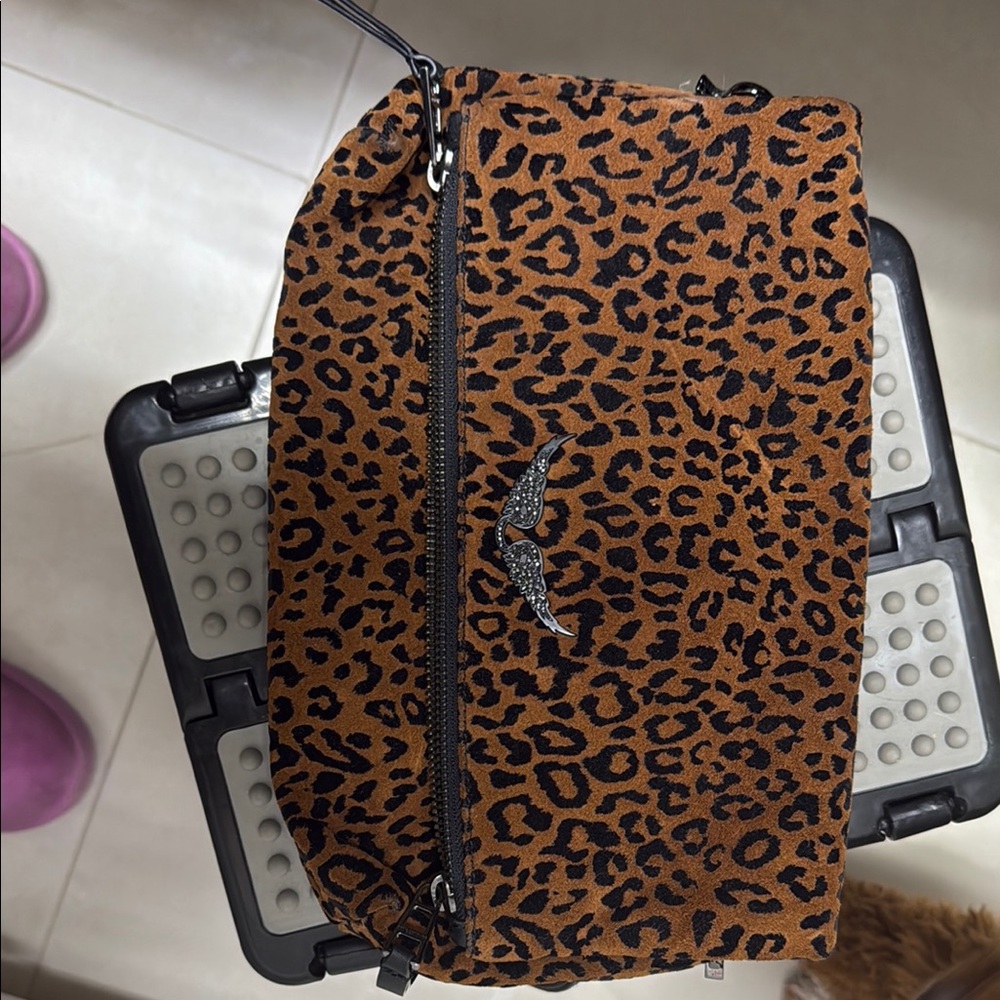 Zadig & Voltaire Leopard Print Crossbody Bag